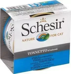 Консервы Schesir Nature for Cat Tuna Natural Style кусочки в собственном соку с тунцом для кошек 85г (С168)