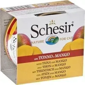 Консервы Schesir Nature for Cat Tuna Mango кусочки в желе с тунцом и манго для кошек 75г (С354)