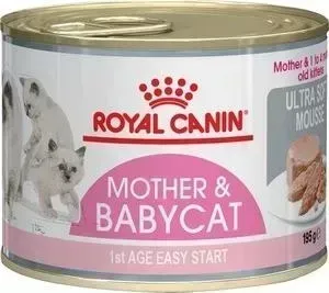 Консервы Royal Canin Babycat Instinctive нежный мусс для котят до 4 мес 195г (480102)