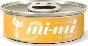Консервы Mi-Mi Feline Nutrition с сыром кусочки в желе для кошек 80г