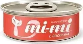 Консервы Mi-Mi Feline Nutrition с лососем кусочки в желе для кошек 80г