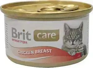 Консервы Brit Care Cat Chicken Breast с куриной грудкой для кошек 80г (100064)