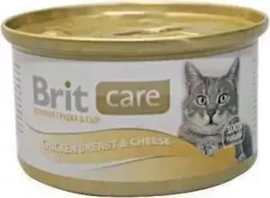 Консервы Brit Care Cat Chicken Breast Cheese с куриной грудкой и сыром для кошек 80г (100059)