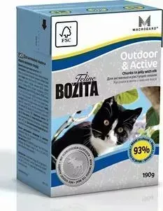 Консервы BOZITA Outdoor Active Chunks in Jelly with Elk кусочки в желе с лосем для активных кошек 190г (2163)