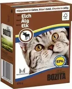 Консервы BOZITA Chunks in Jelly with Elk кусочки в желе с лосем для кошек 370г (4918)