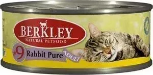 Консервы Berkley Adult Rabbit Pure № 9 с мясом кролика для взрослых кошек 100г (75108)