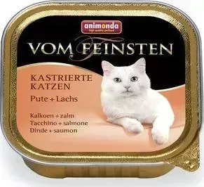 Консервы Animonda Vom Feinsten for Castrated Cats с индейкой и лососем для стерилизованных кошек 100г (83855)