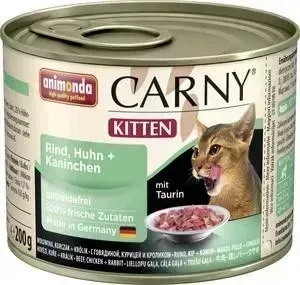 Консервы Animonda CARNY Kitten с говядиной, курицей и кроликом для котят 200г (83697)
