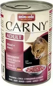 Консервы Animonda CARNY Adult с говядиной и сердцем для кошек 400г (83720)