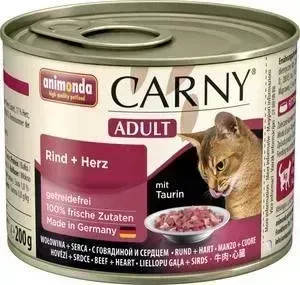 Консервы Animonda CARNY Adult с говядиной и сердцем для кошек 200г (83704)