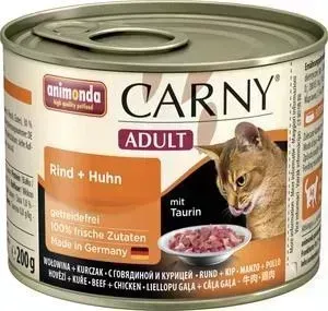 Консервы Animonda CARNY Adult с говядиной и курицей для кошек 200г (83703)