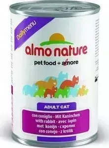 Консервы Almo Nature Daily Menu Adult Cat with Rabbit с кроликом для кошек 400г (5047)