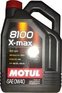 Моторное масло MOTUL 8100 X-max 0W-40 4 л