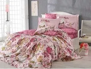Комплект постельного белья Hobby home collection Евро, сатин, Rosanna, розовый (000125SN00502)