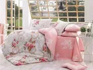 Комплект постельного белья Hobby home collection 1,5 сп, поплин, Clementina, розовый (1501000882)