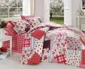 Комплект постельного белья Cotton Life 1,5 сп Patchwork красный (8022)