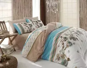 Комплект постельного белья Cotton Life 1,5 сп Rosa голубой (8019)