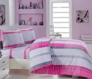 Комплект постельного белья Cotton Life 1,5 сп New Line фуксия (6164)