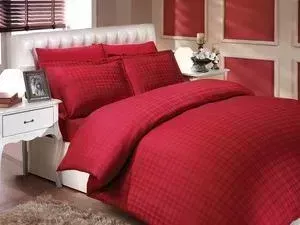 Покрывало Hobby home collection 2-х сп, бамбук, Diamond plaid, бордовый (1501000357)