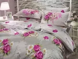 Комплект постельного белья Hobby home collection 2-х сп, поплин, Calvina, светло-серый (1501000632)