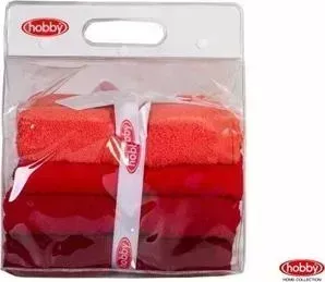 Набор из 4 полотенец Hobby home collection 4 Rainbow 50x90 см 4 штуки красный (1501001196)
