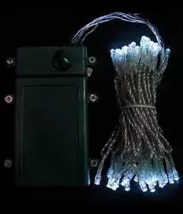 Гирлянда Light Нить на батарейках 5 м белая 4,5V прозрачный провод