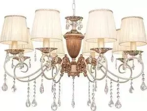 Потолочная люстра Silver Light серия Pallada, белая + золтая патина 8XE14X60W 731.51.8
