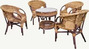 Комплект TetChair обеденный Mandalino - без подушек плетеные банановые листья