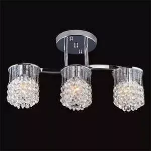 Люстра EUROSVET 3222/3 хром хрусталь Strotskis