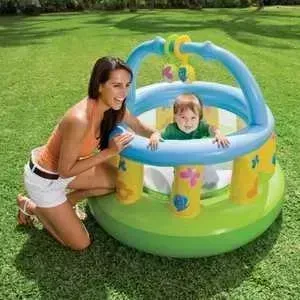 Манеж INTEX с погремушкой 130х104см от 0-3 лет 48474