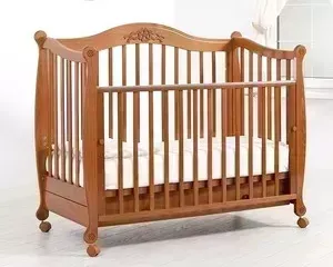Кроватка детская Гандылян Моника колесо/ящик вишня К2002-20