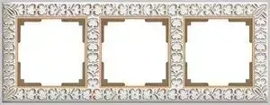 Рамка Werkel Antik на 3 поста белое золото WL07-Frame-01