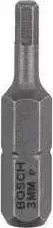 Бит BOSCH HEX3 х25мм 3шт Extra Hart (2.607.001.722)
