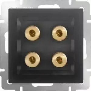 Акустическая розетка Werkel черный матовый WL08-AUDIOx4