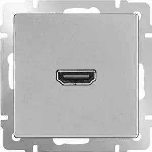 Розетка HDMI Werkel серебряная WL06-60-11