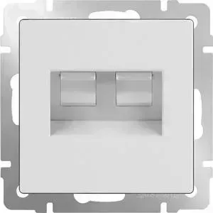 Розетка двойная Ethernet RJ-45 Werkel белая WL01-RJ45+RJ45