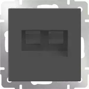 Розетка телефонная RJ-11 и Ethernet RJ-45 Werkel серо-коричневая WL07-RJ11+RJ45