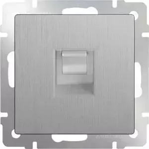 Розетка Ethernet RJ-45 Werkel серебряная рифленая WL09-RJ-45