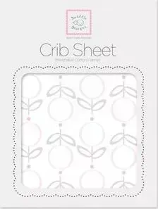 Детская простынь SwaddleDesigns Fitted Crib Sheet Pink Lolli Fleur (SD-603P)