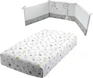 Набор Micuna Dinus покрывало + борт 120*60 TX-1650 grey
