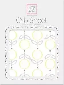 Детская простынь SwaddleDesigns Fitted Crib Sheet Yellow Lolli Fleur (SD-603Y)