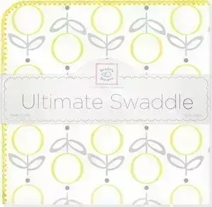 Пеленка SwaddleDesigns фланель для новорожденного Ultimate Lolli Fleur Yellow
