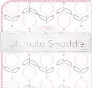 Пеленка SwaddleDesigns фланель для новорожденного Ultimate Lolli Fleur Pink