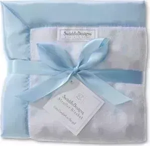Плед SwaddleDesigns Детский в коляску в коляску Stroller Blanket PBandSterlingDot(SD-430PB)
