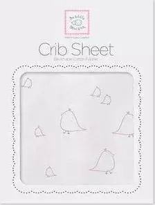 Детская простынь SwaddleDesigns Fitted Crib Sheet Pink Chickies (SD-447P)