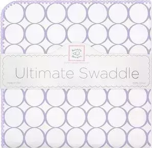 Фланелевая пеленка SwaddleDesigns для новорожденного Lavender Mod/WH (SD-022L)