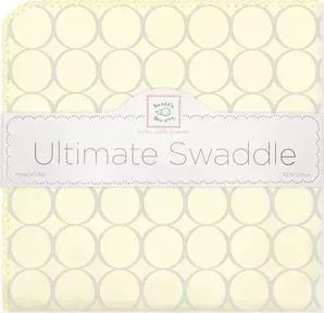 Фланелевая пеленка SwaddleDesigns для новорожденного Пастель круги желтая (SD-350SY)