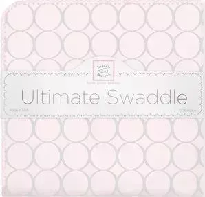 Фланелевая пеленка SwaddleDesigns для новорожденного Пастель круги розовая (SD-350SP)
