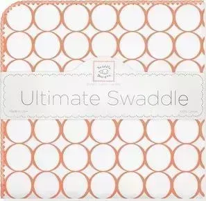 Фланелевая пеленка SwaddleDesigns для новорожденного Orange Mod/WH (SD-022O)