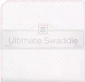 Фланелевая пеленка SwaddleDesigns для новорожденного Pstl Pink Dot (SD-001PP)